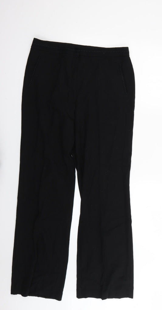 Womens UK Size 14 Marks and Spencer Regular Fit  Black Trousers