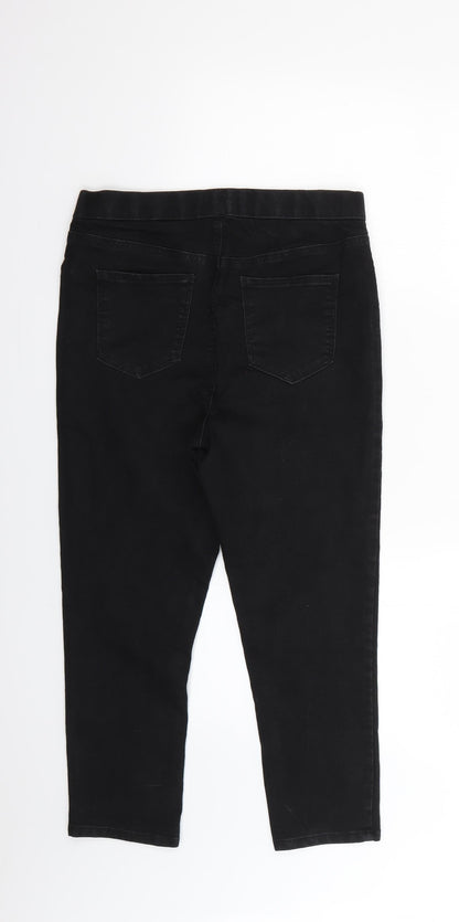 Womens UK Size 10 Papaya Regular Fit Skinny Black Jeans