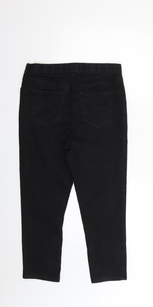 Womens UK Size 10 Papaya Regular Fit Skinny Black Jeans