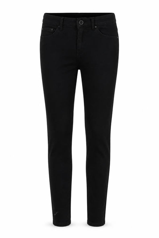 Front view of Denim & Co. women’s black jegging jeans, size UK 10, 27-inch leg