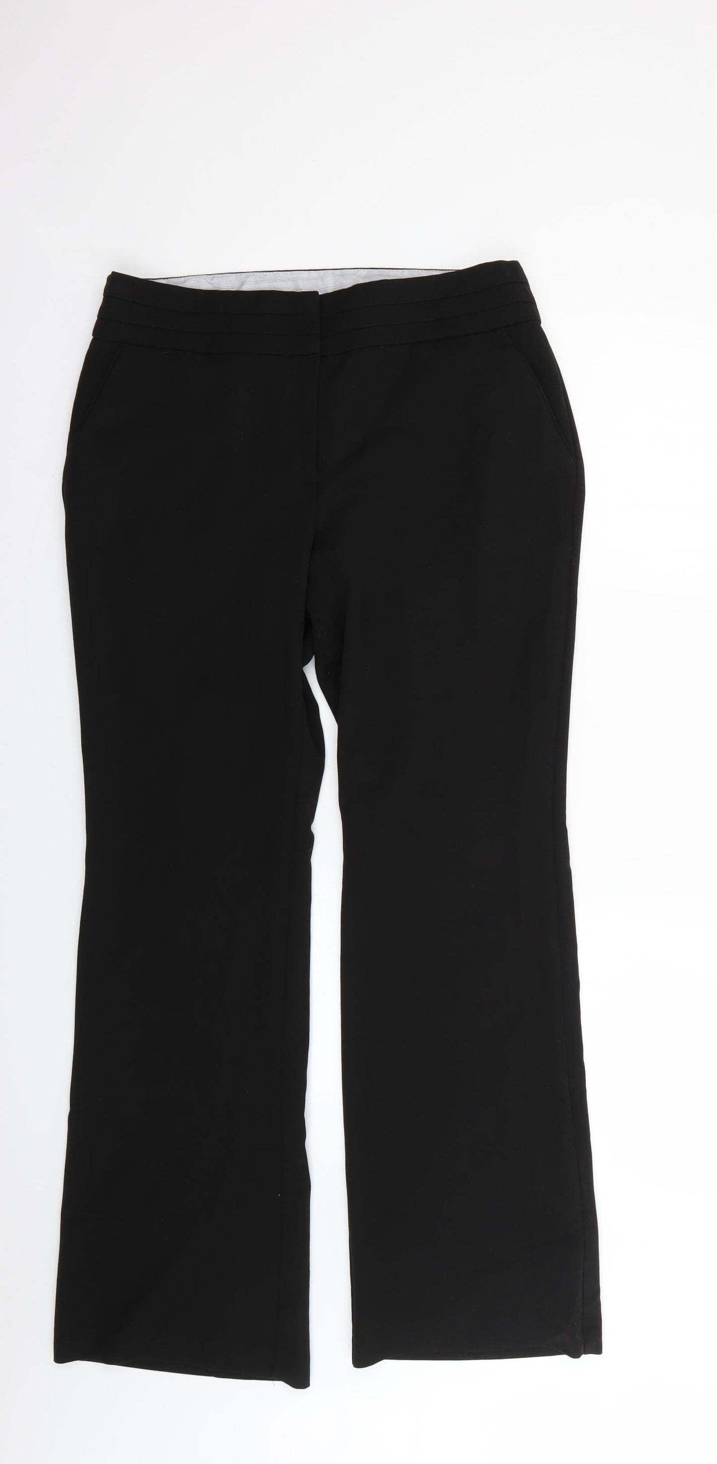 Womens UK Size 12 Very Regular Fit  Black Trousers
