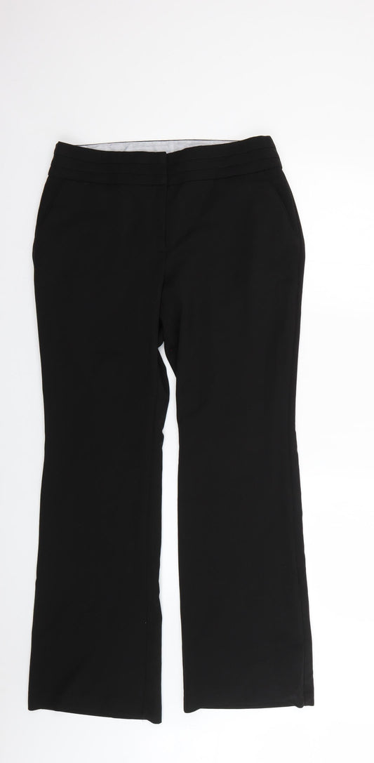 Womens UK Size 12 Very Regular Fit  Black Trousers