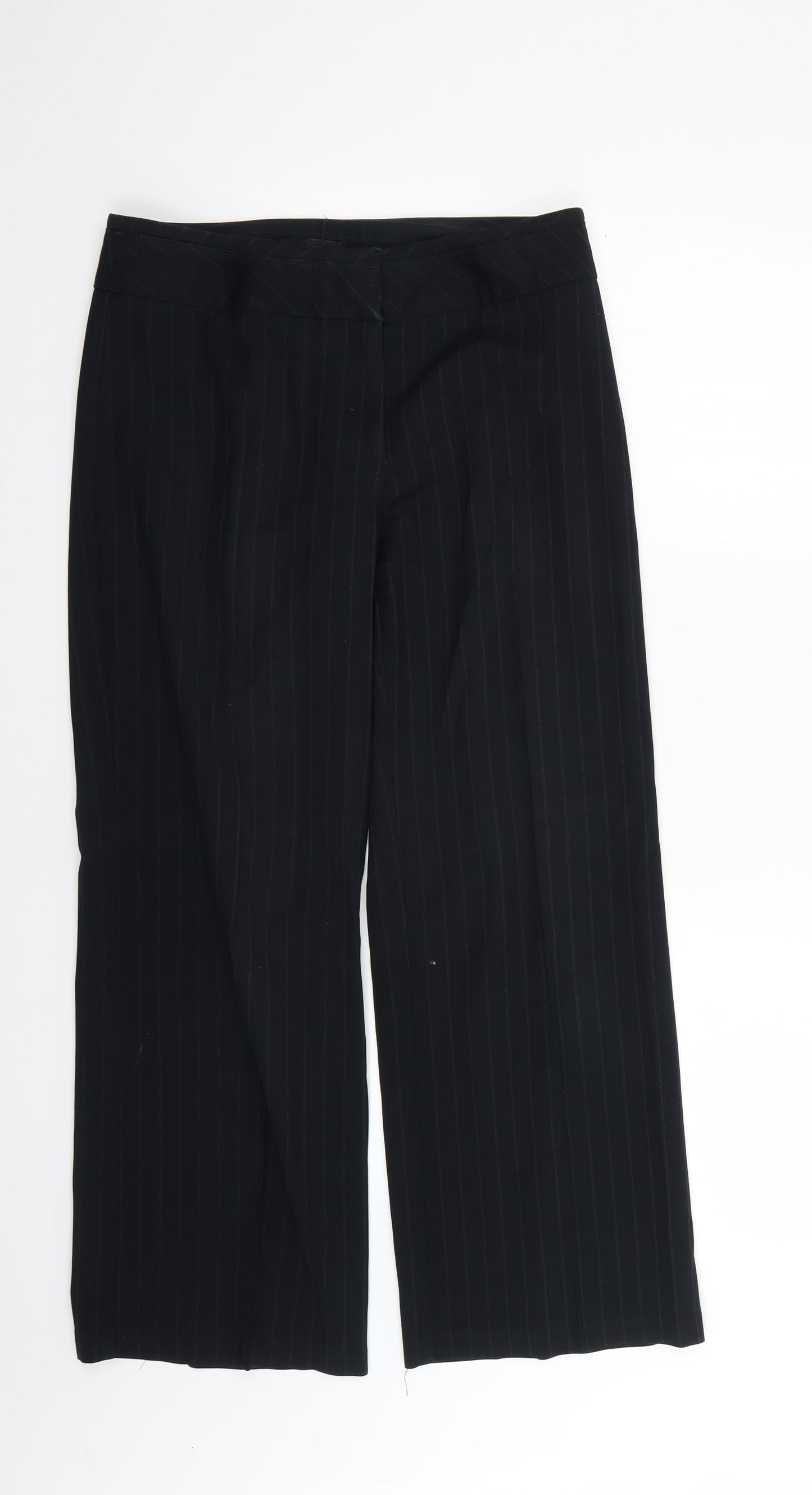 Womens UK Size 10 Marks and Spencer Regular Fit  Black Trousers