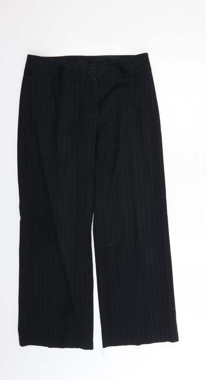 Womens UK Size 10 Marks and Spencer Regular Fit  Black Trousers