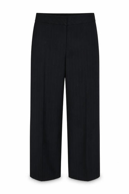 Marks & Spencer Womens Black Striped  Trousers  Size 10 L25 in