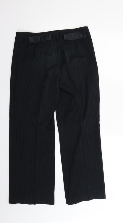 Womens UK Size 10 Marks and Spencer Regular Fit  Black Trousers