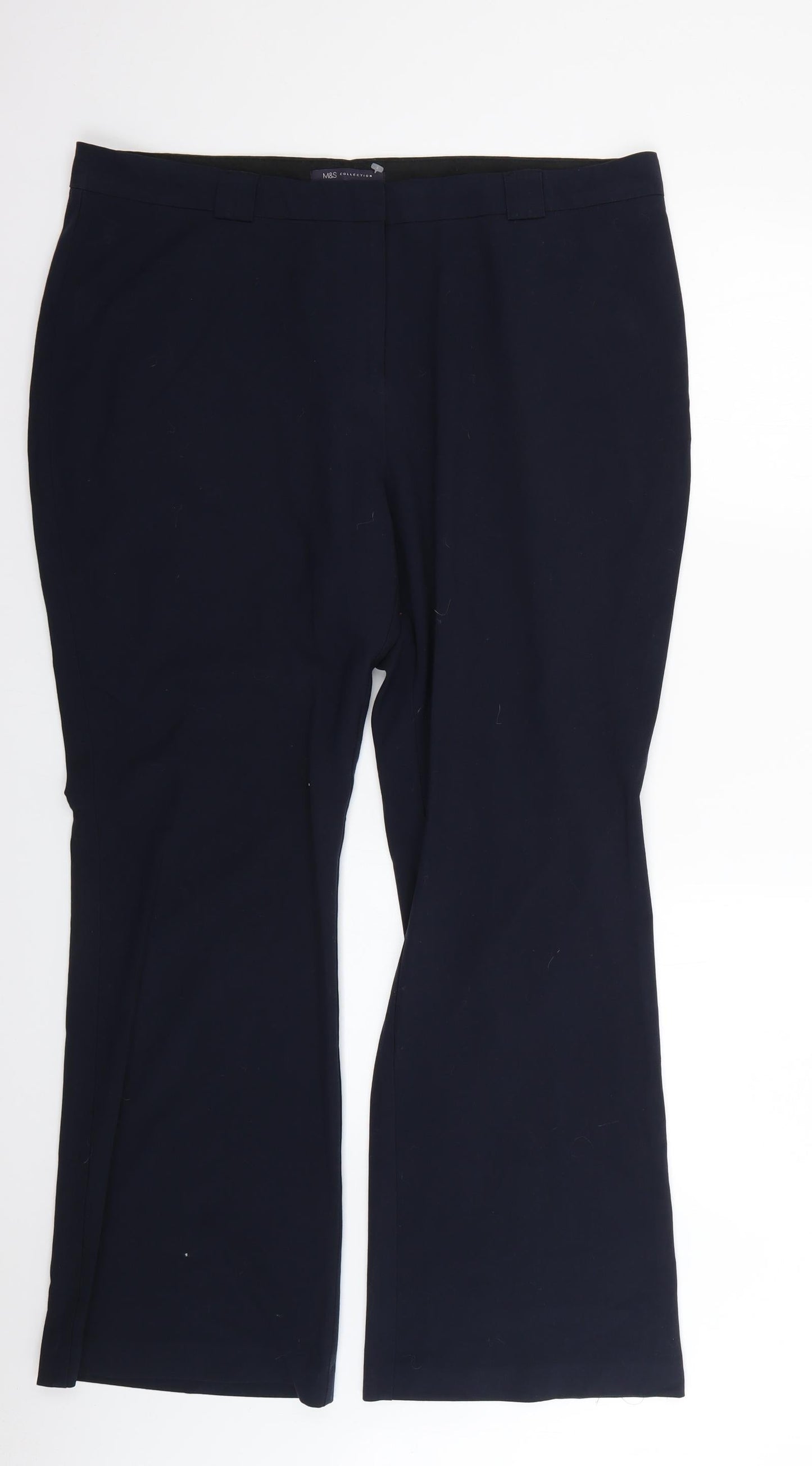 Womens UK Size 18 Marks and Spencer Regular Fit  Blue Trousers
