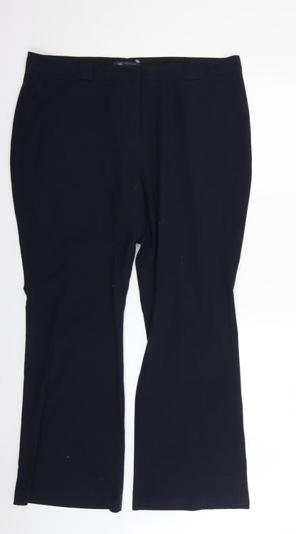 Womens UK Size 18 Marks and Spencer Regular Fit  Blue Trousers