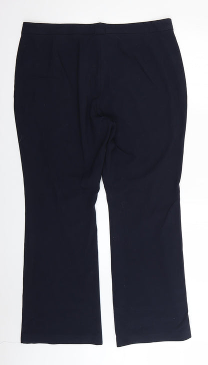 Womens UK Size 18 Marks and Spencer Regular Fit  Blue Trousers
