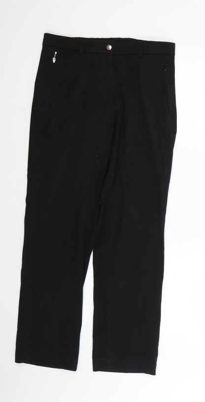 Womens UK Size 10 Marks and Spencer Regular Fit  Black Trousers