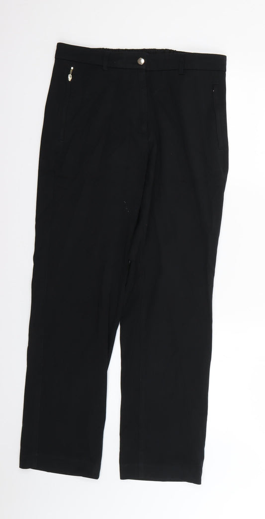 Womens UK Size 10 Marks and Spencer Regular Fit  Black Trousers