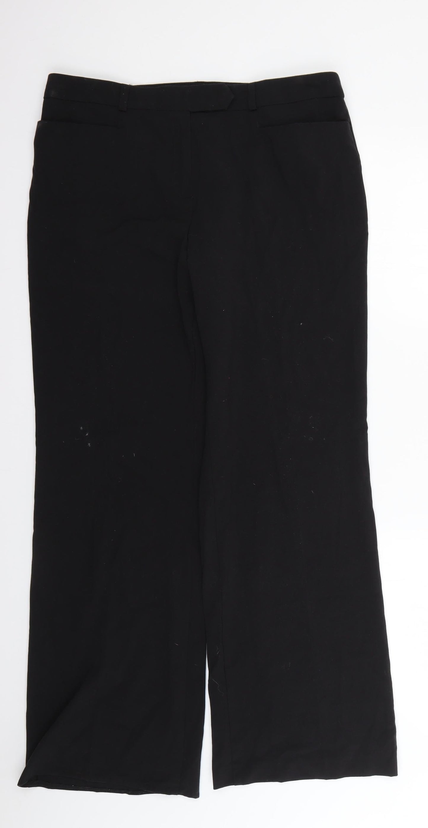 Womens UK Size 14 Marks and Spencer Regular Fit  Black Trousers