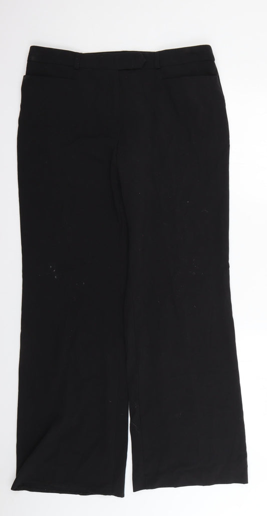 Womens UK Size 14 Marks and Spencer Regular Fit  Black Trousers