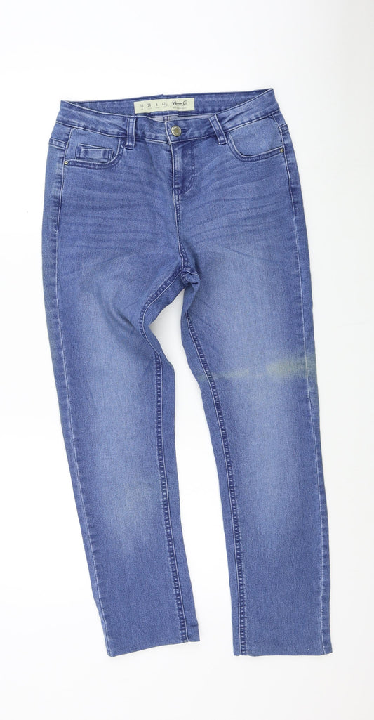 Denim & Co. Womens Blue   Skinny Jeans Size 10 L27 in