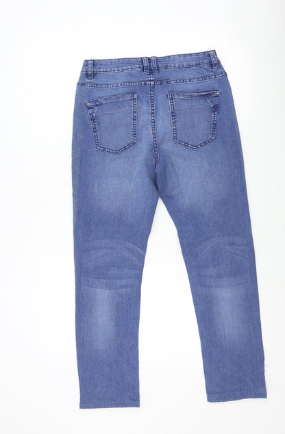 Denim & Co. Womens Blue   Skinny Jeans Size 10 L27 in