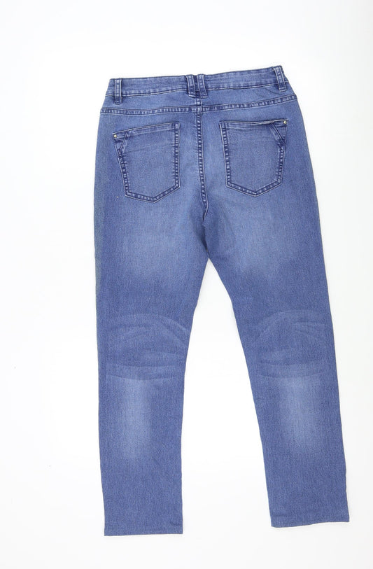 Denim & Co. Womens Blue   Skinny Jeans Size 10 L27 in