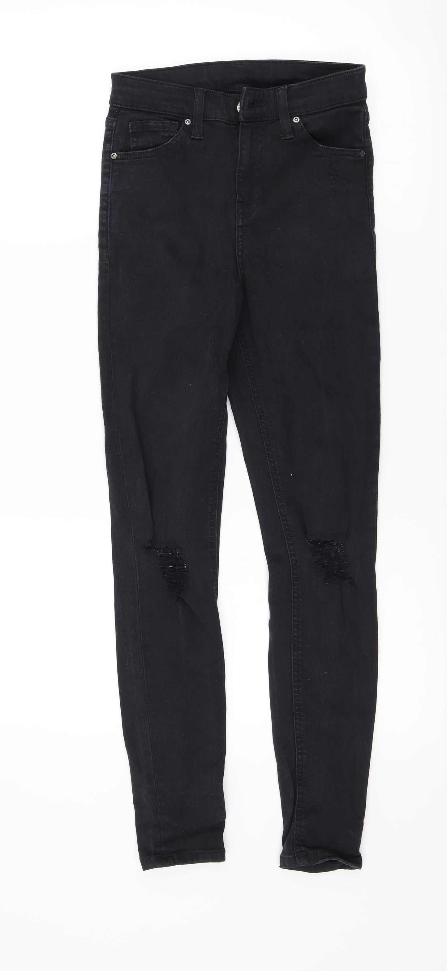 Topshop Womens Black   Skinny Jeans Size 26 L32 in