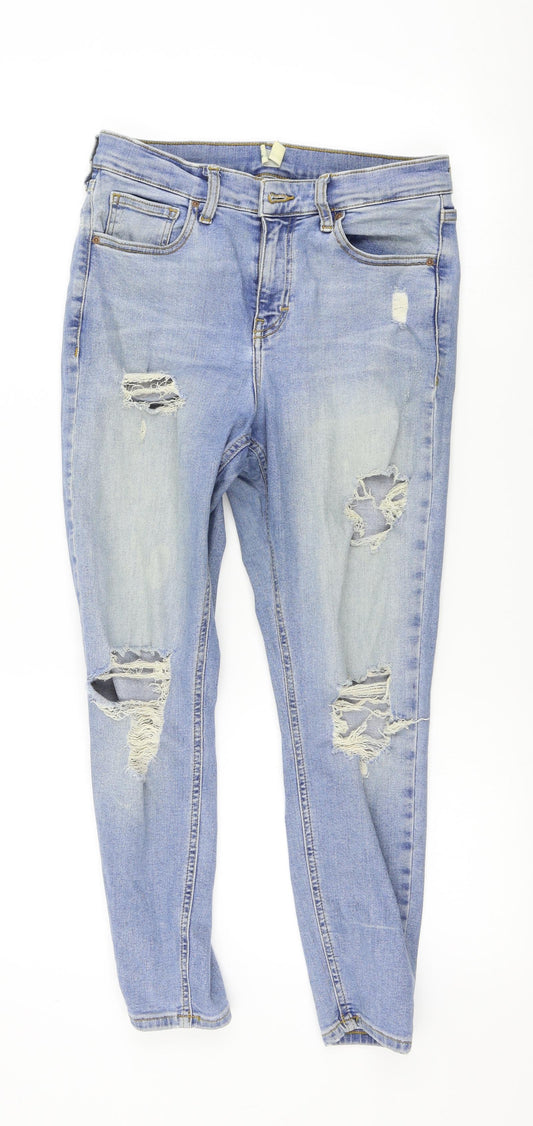 Topshop Womens Blue   Skinny Jeans Size 28 L28 in