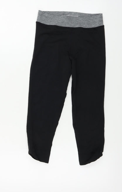 Marks and Spencer  Womens Black Ikat  Cropped Leggings Size S