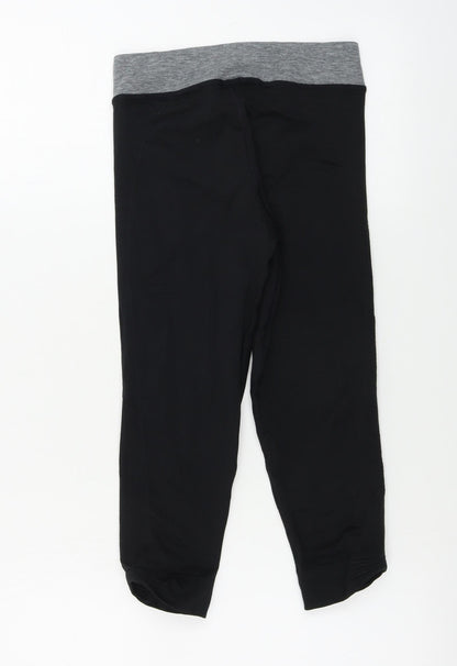 Marks and Spencer  Womens Black Ikat  Cropped Leggings Size S