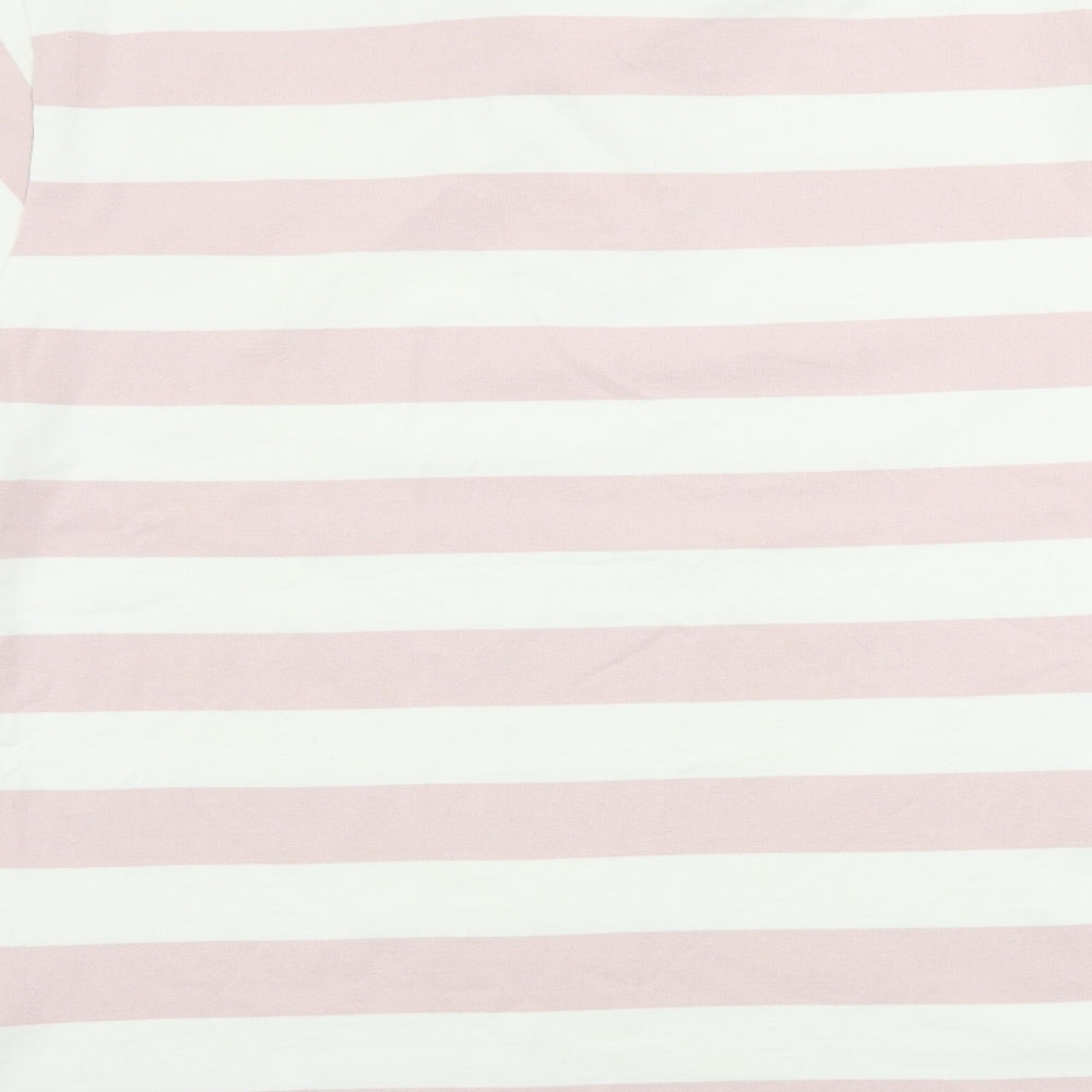 Hawkhead  Mens White Striped   Polo Size L