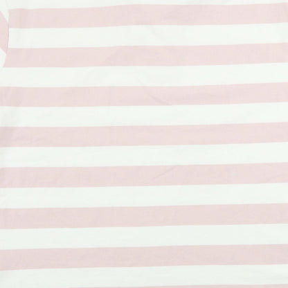 Hawkhead  Mens White Striped   Polo Size L