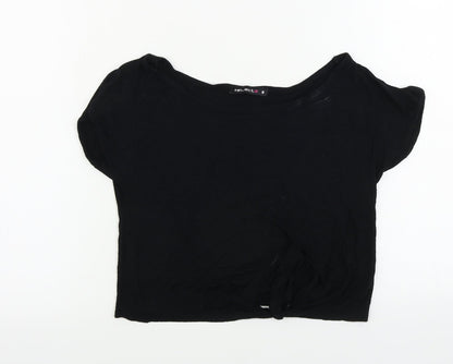 Womens UK Size 8 Select Black Basic T-Shirt