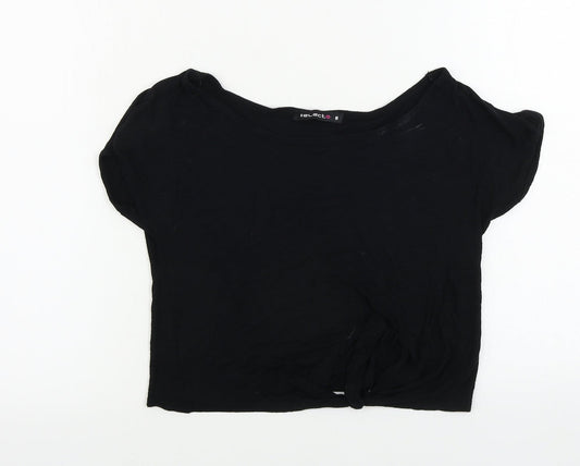 Womens UK Size 8 Select Black Basic T-Shirt