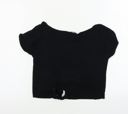 Womens UK Size 8 Select Black Basic T-Shirt