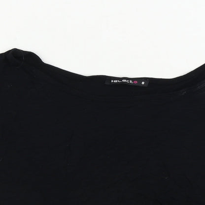 Womens UK Size 8 Select Black Basic T-Shirt