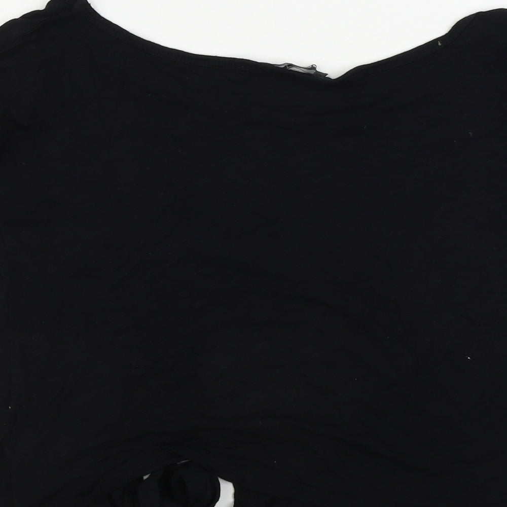 Womens UK Size 8 Select Black Basic T-Shirt