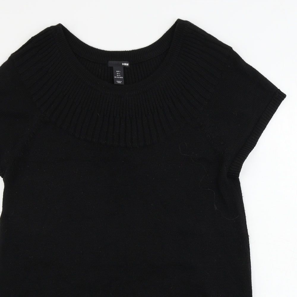 Womens UK Size L H&M Black Pullover Jumper