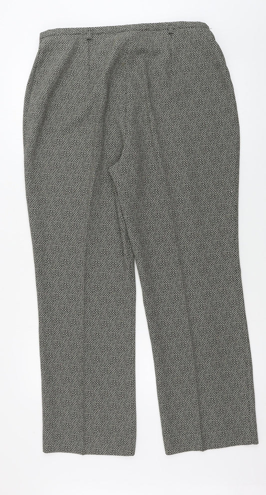 Authentic Womens Beige Animal Print  Trousers  Size 18 L29 in