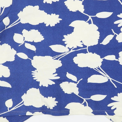 Klass Womens White Floral  Jacket Blazer Size 12