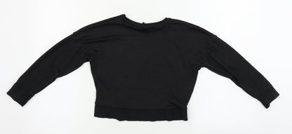 George Girls Black   Basic T-Shirt Size 8-9 Years