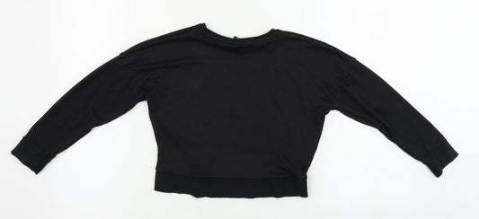 George Girls Black   Basic T-Shirt Size 8-9 Years