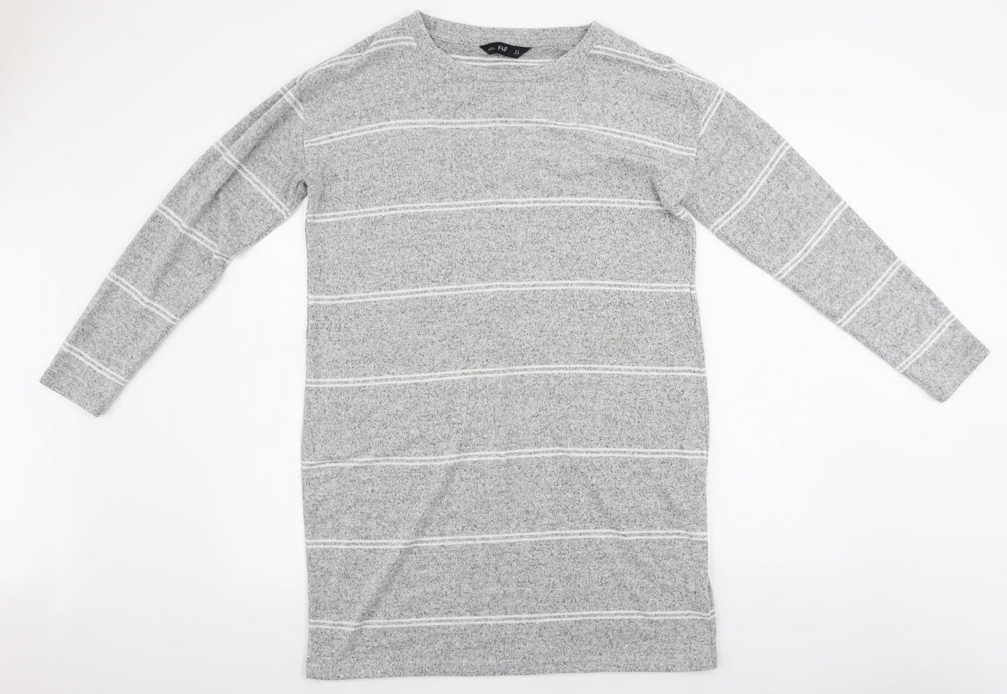 Atmosphere Womens Grey Striped  A-Line  Size 14