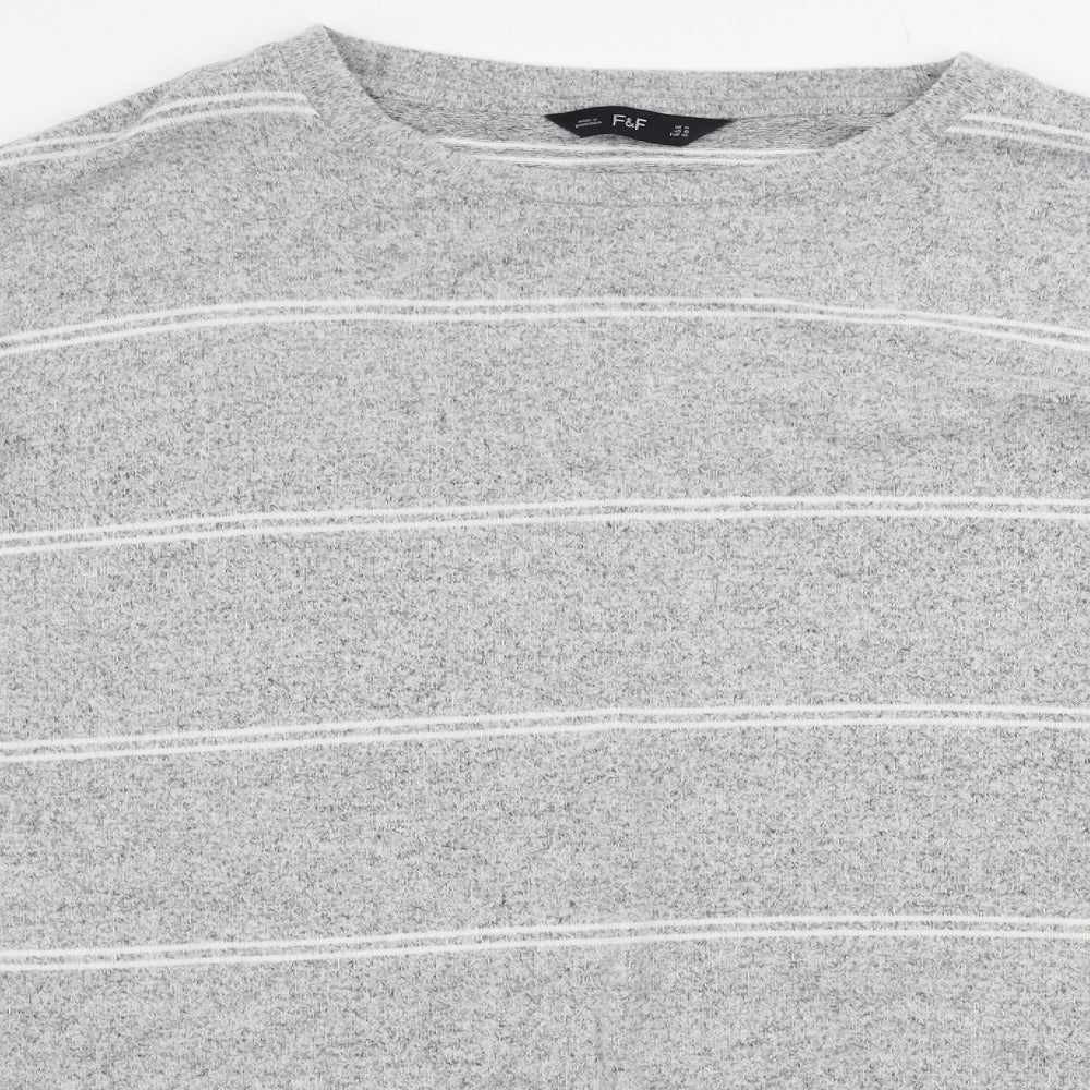 Atmosphere Womens Grey Striped  A-Line  Size 14