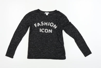 Primark Girls Black   Pullover Jumper Size 9-10 Years
