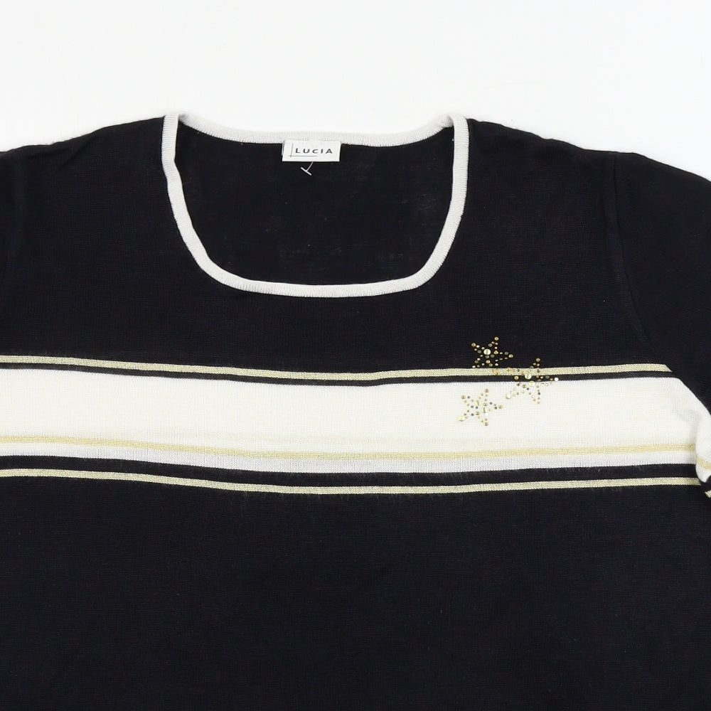 Womens UK Size 18 LUCIA Blue Pullover Jumper