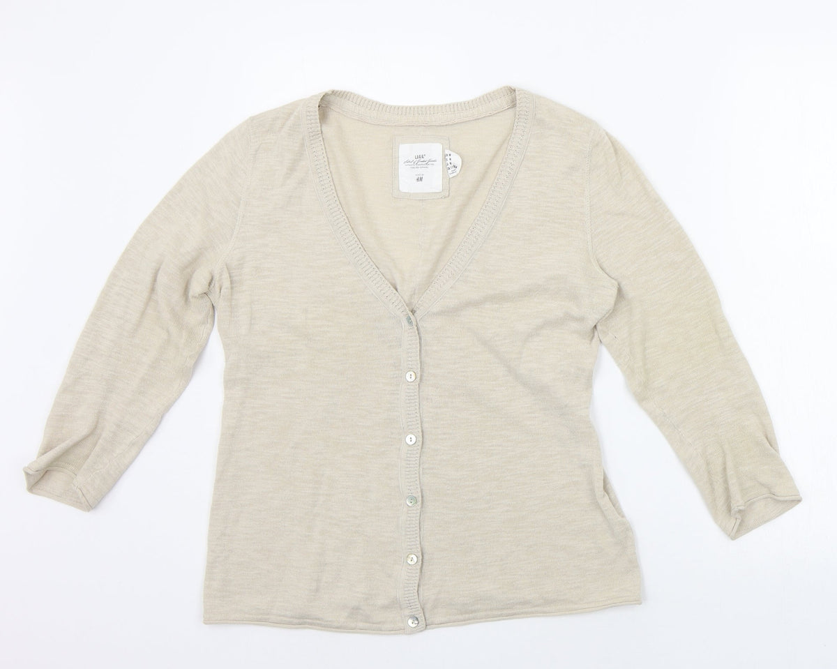 Womens UK Size M H&M Beige Pullover Jumper