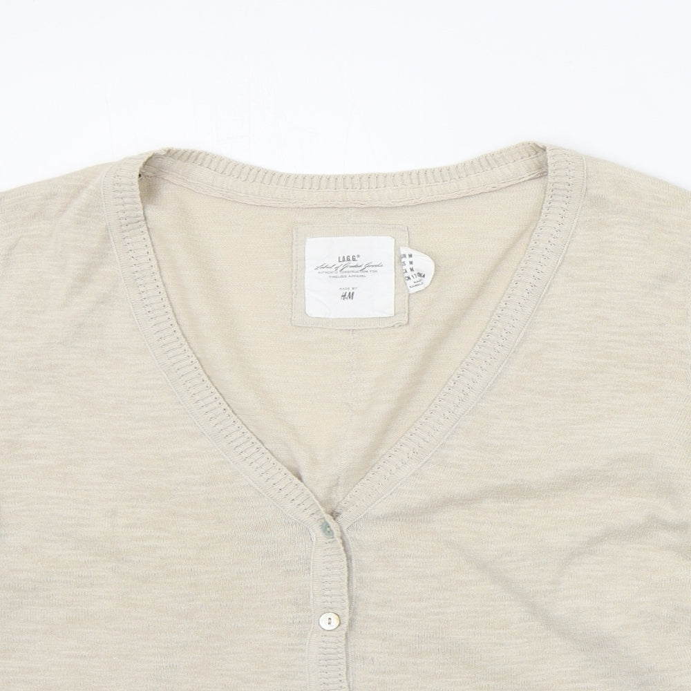 Womens UK Size M H&M Beige Pullover Jumper