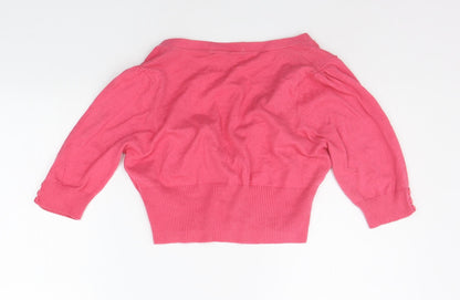 Womens UK Size 8 Marks and Spencer Pink Cardigan Jumper