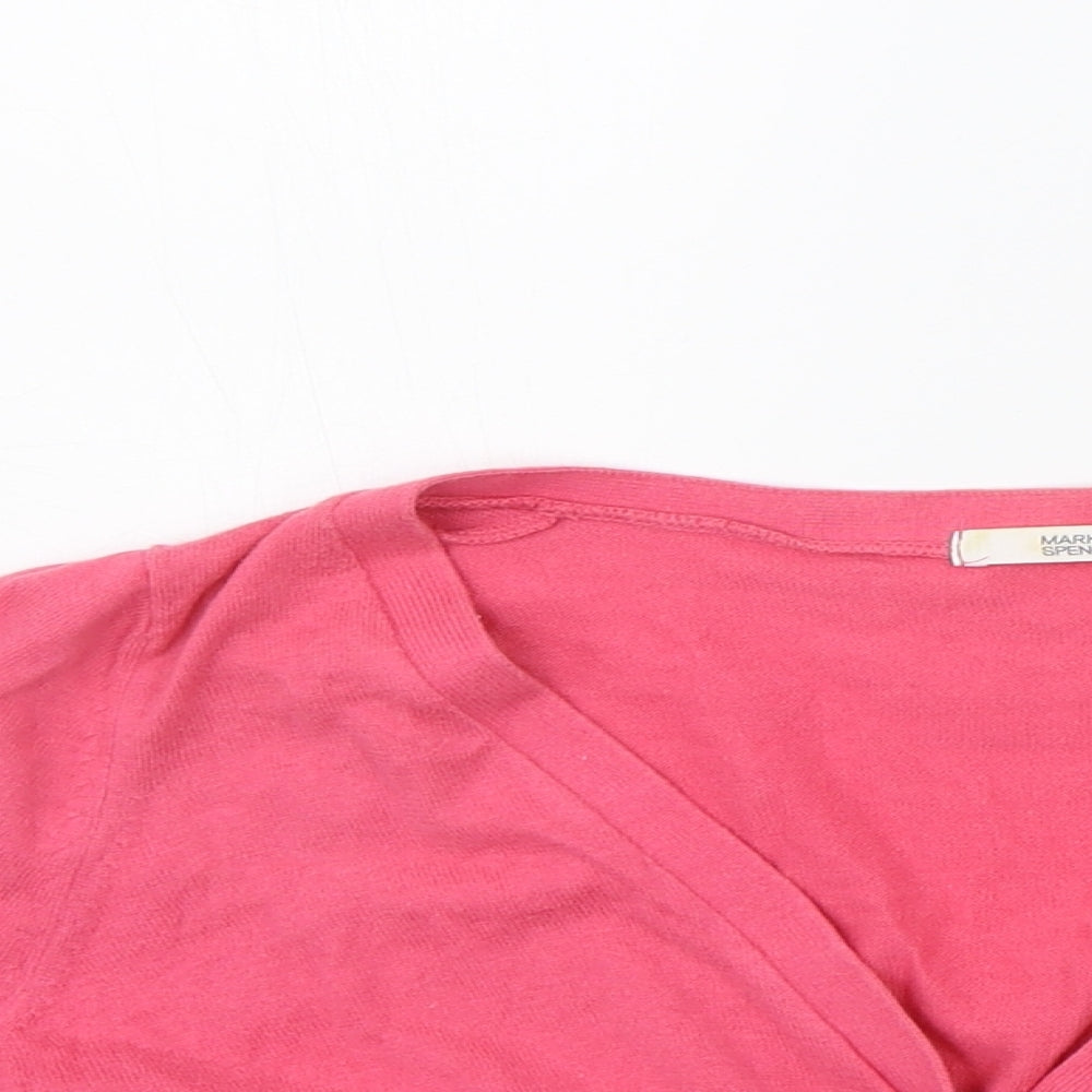 Womens UK Size 8 Marks and Spencer Pink Cardigan Jumper