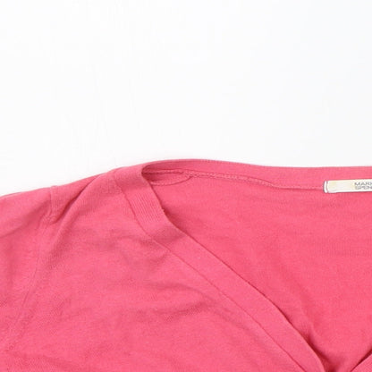 Womens UK Size 8 Marks and Spencer Pink Cardigan Jumper