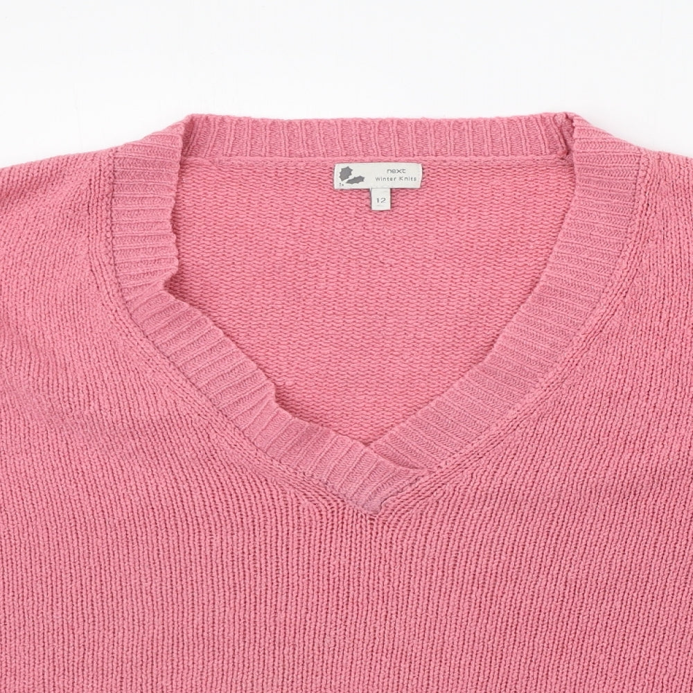Womens UK Size 12 NEXT Pink Pullover Jumper
