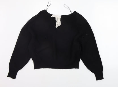 Womens UK Size M Zara Black Pullover Jumper