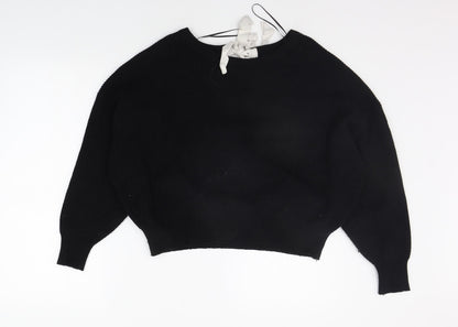 Womens UK Size M Zara Black Pullover Jumper