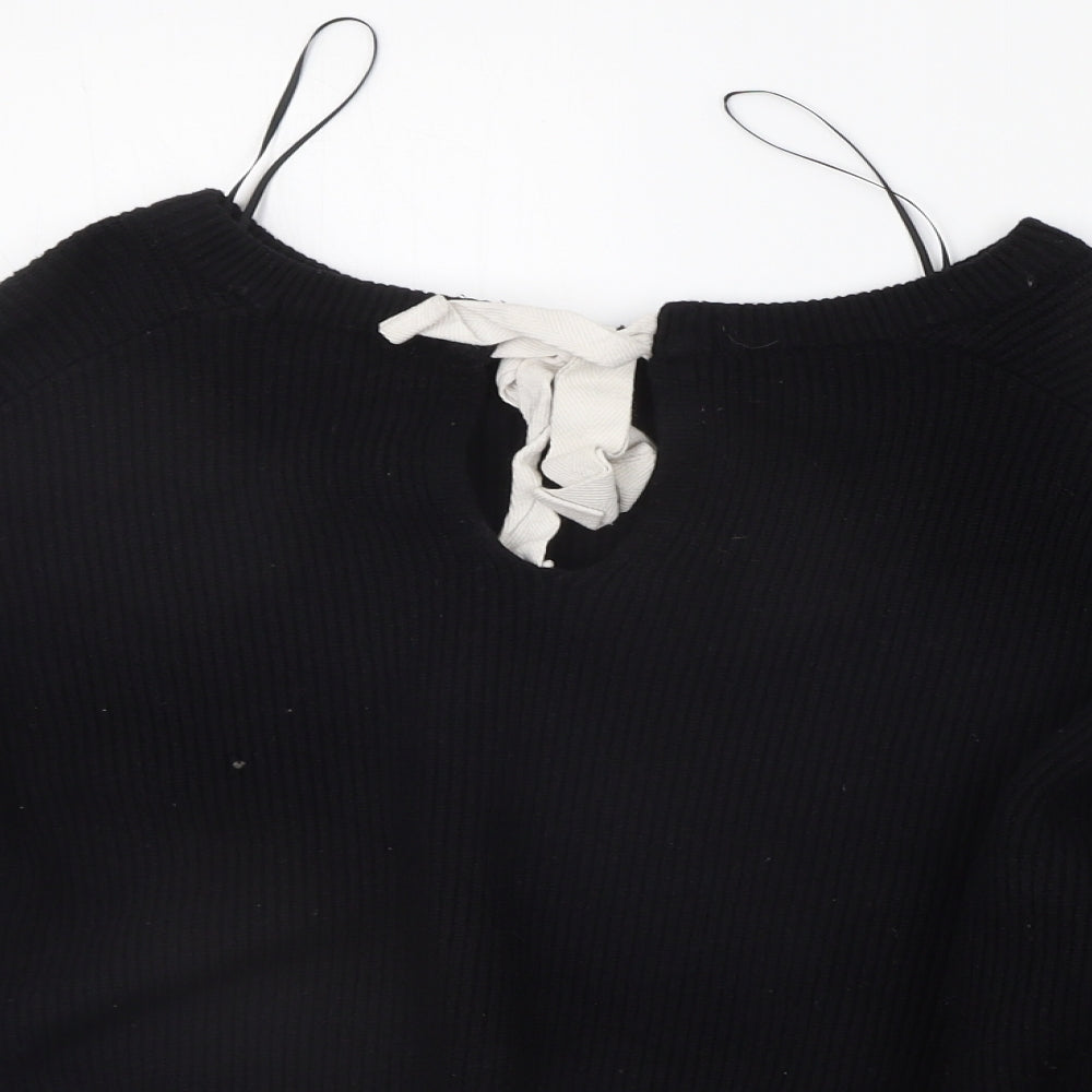 Womens UK Size M Zara Black Pullover Jumper