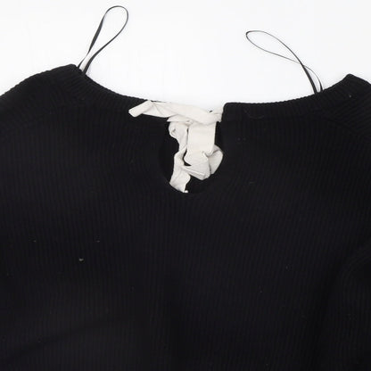 Womens UK Size M Zara Black Pullover Jumper